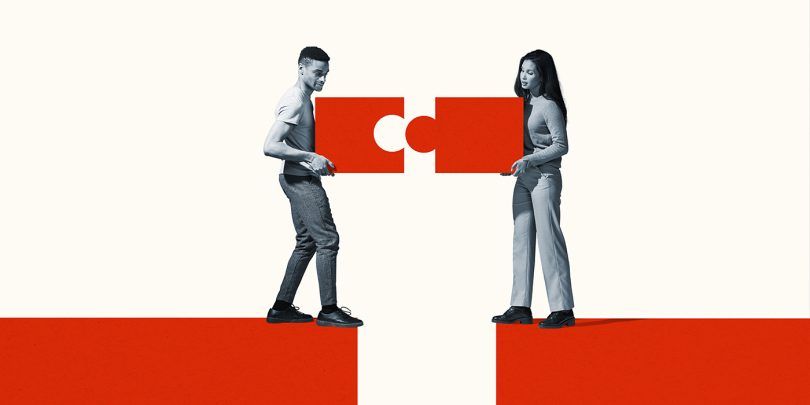 Man Woman With Puzzle Piece
